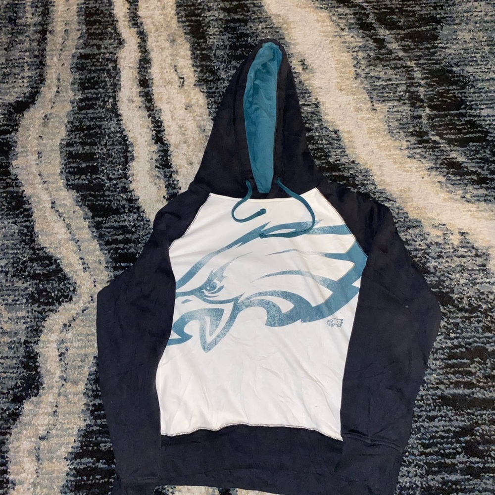 Vintage Philadelphia eagles pullover hoodie with back graphic design